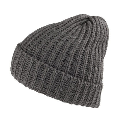 Gorro Beanie de pescador de lana Merino de Highland 2000 - Antracita