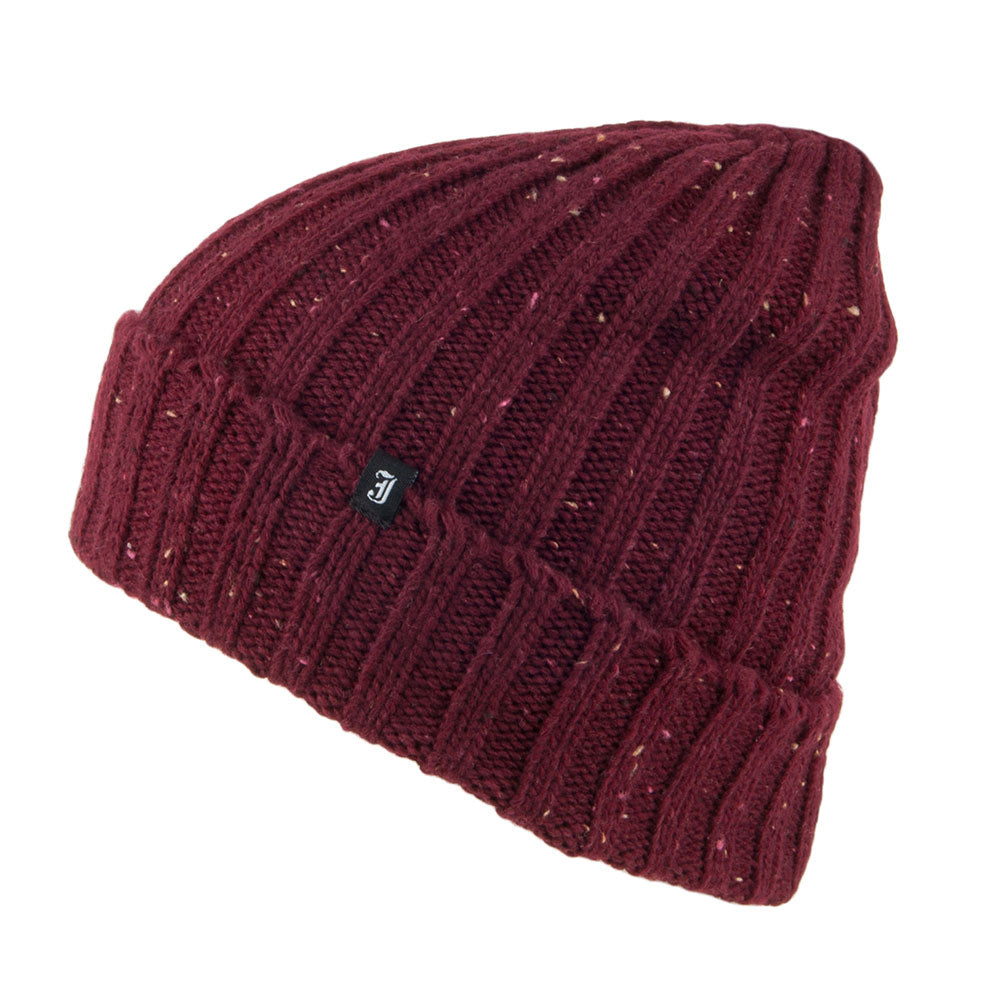 Gorro de lana moteado de Jaxon & James - Rojo Burdeos