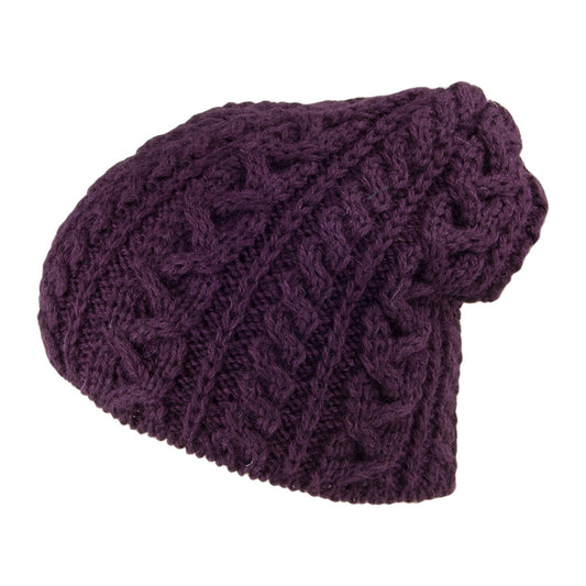 Gorro Beanie Oversized de lana inglesa de Highland 2000 - Púrpura