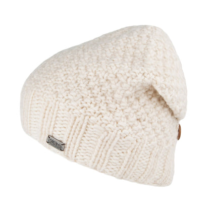 Gorro Beanie con botón de Kusan - Blanco