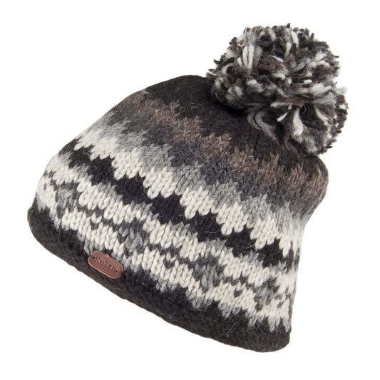 Gorro con pompón Short de Kusan - Negro-Antracita