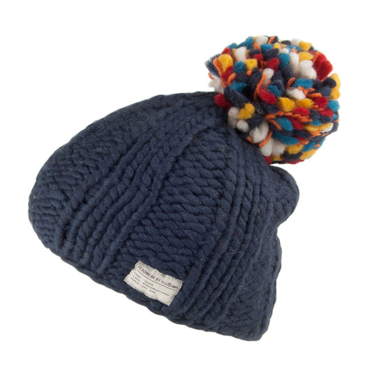 Gorro con pompón Multi Pom de Kusan - Azul Marino