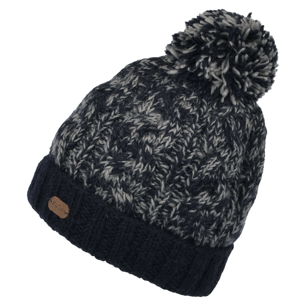 Gorro con pompón SP Cable de Kusan - Azul Marino