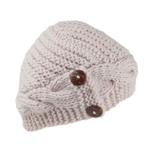 Gorro Beanie Button de Scala - Blanco Marfil