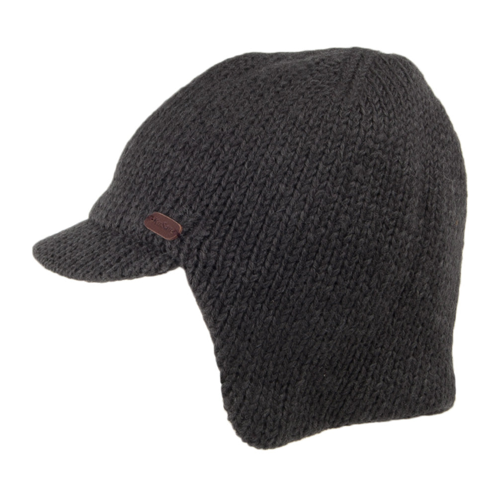 Gorro beanie con orejeras y pico de Kusan - Gris
