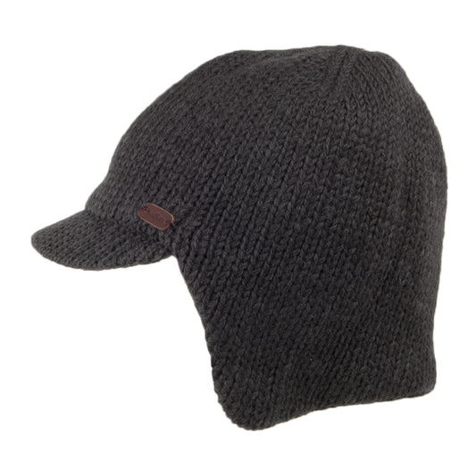 Gorro beanie con orejeras y pico de Kusan - Gris