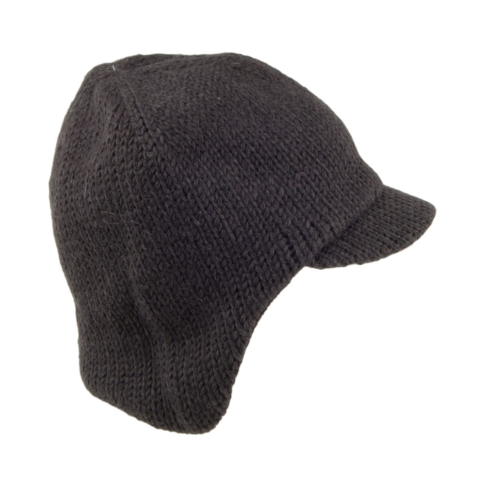 Gorro beanie con orejeras y pico de Kusan - Gris