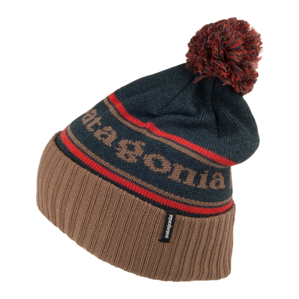 Gorro con pompón Park Stripe Powder Town de Patagonia - Kaki