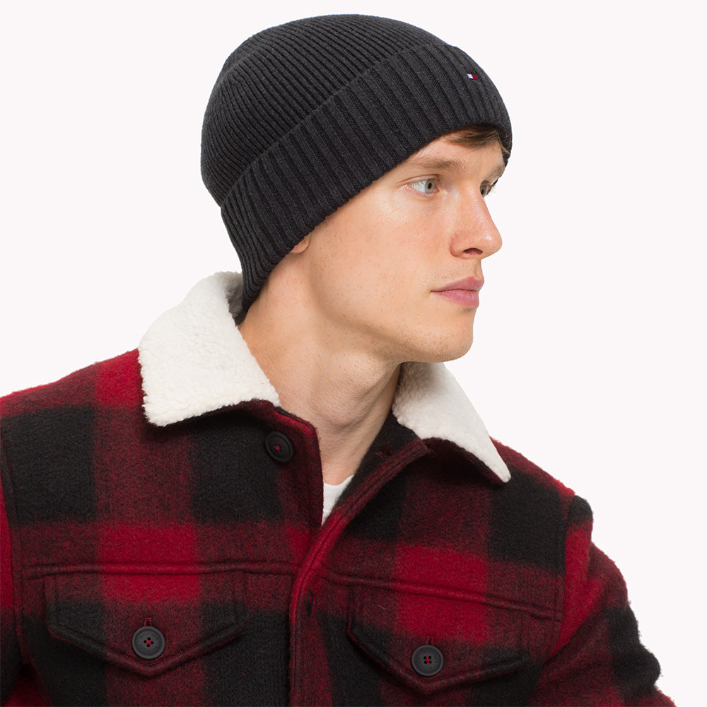 Gorro tejido Pima algodón y cachemira de Tommy Hilfiger - Negro