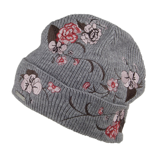 Gorro Beanie Embroidered Flower de Seeberger - Gris
