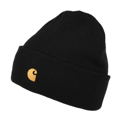 Gorro Beanie Chase con vuelta de Carhartt WIP - Negro