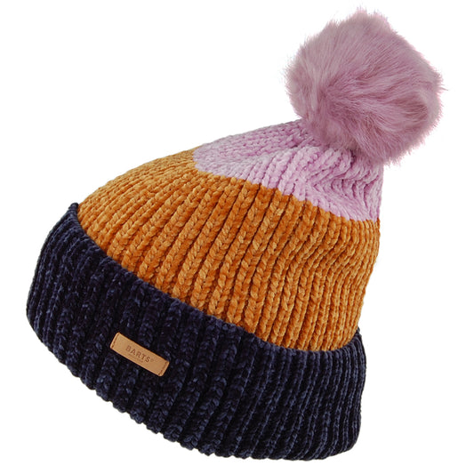 Gorro con pompón Starflower de Barts - Azul Marino-Mostaza-Rosa