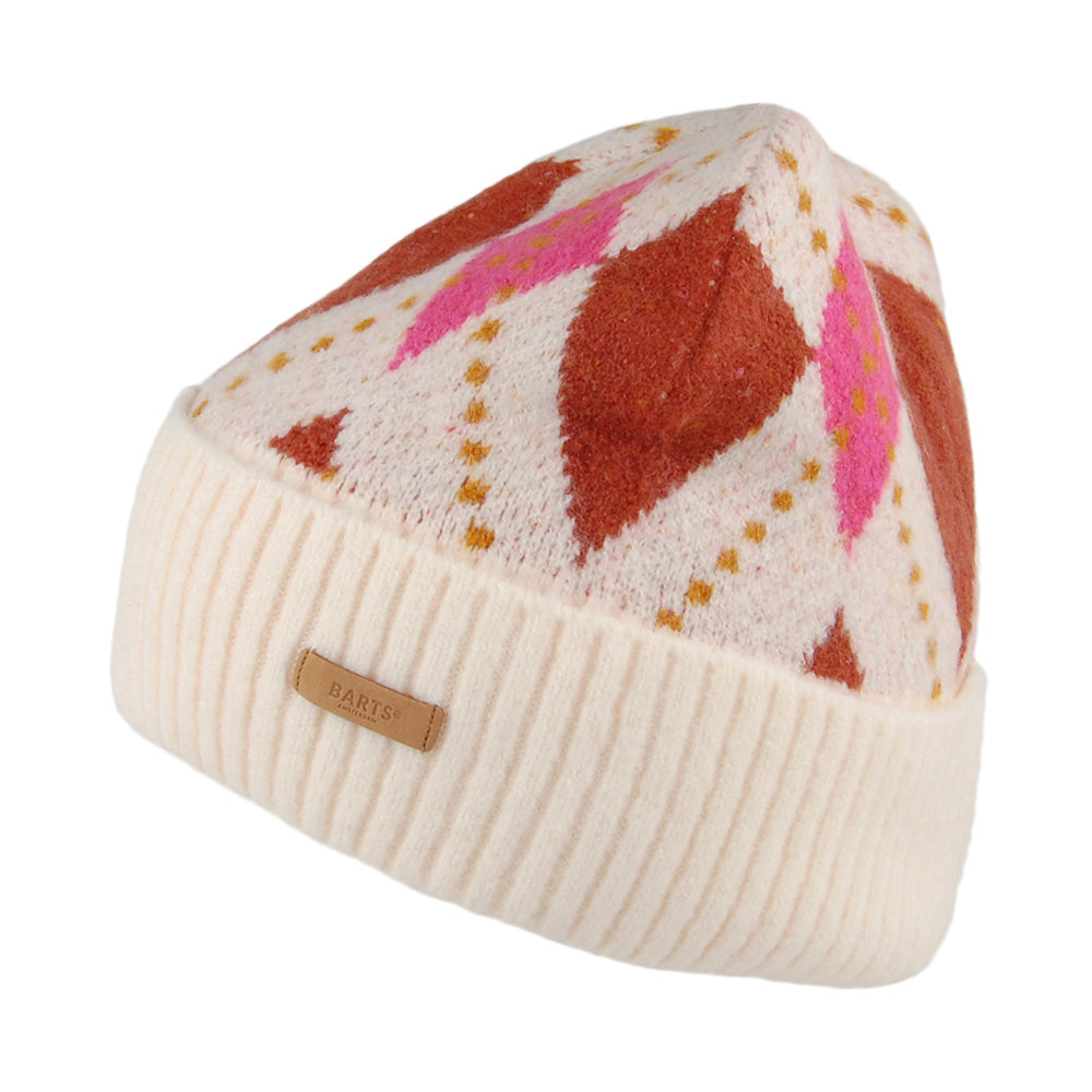 Gorro Beanie Eyvor Argyle de Barts - Crema