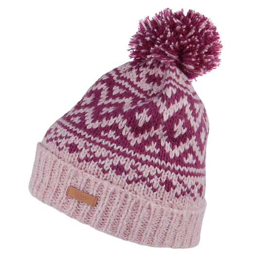 Gorro con pompón Romance de Barts - Rosa-Burdeos