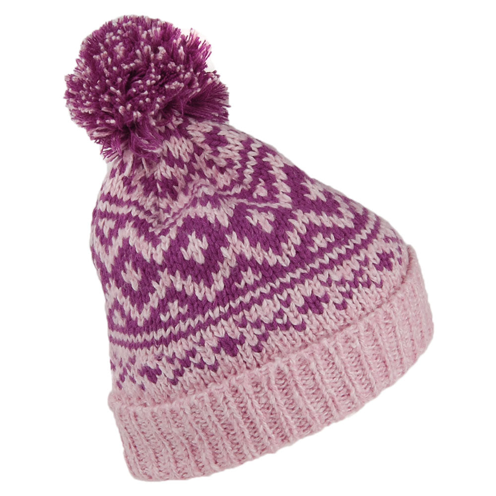Gorro con pompón Romance de Barts - Rosa-Burdeos