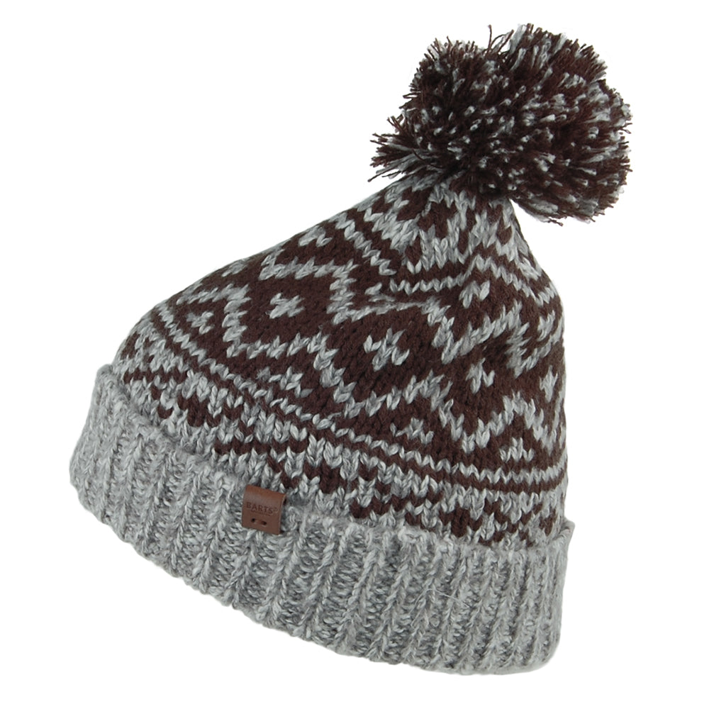 Gorro con pompón Cartonn de Barts - Gris-Marrón