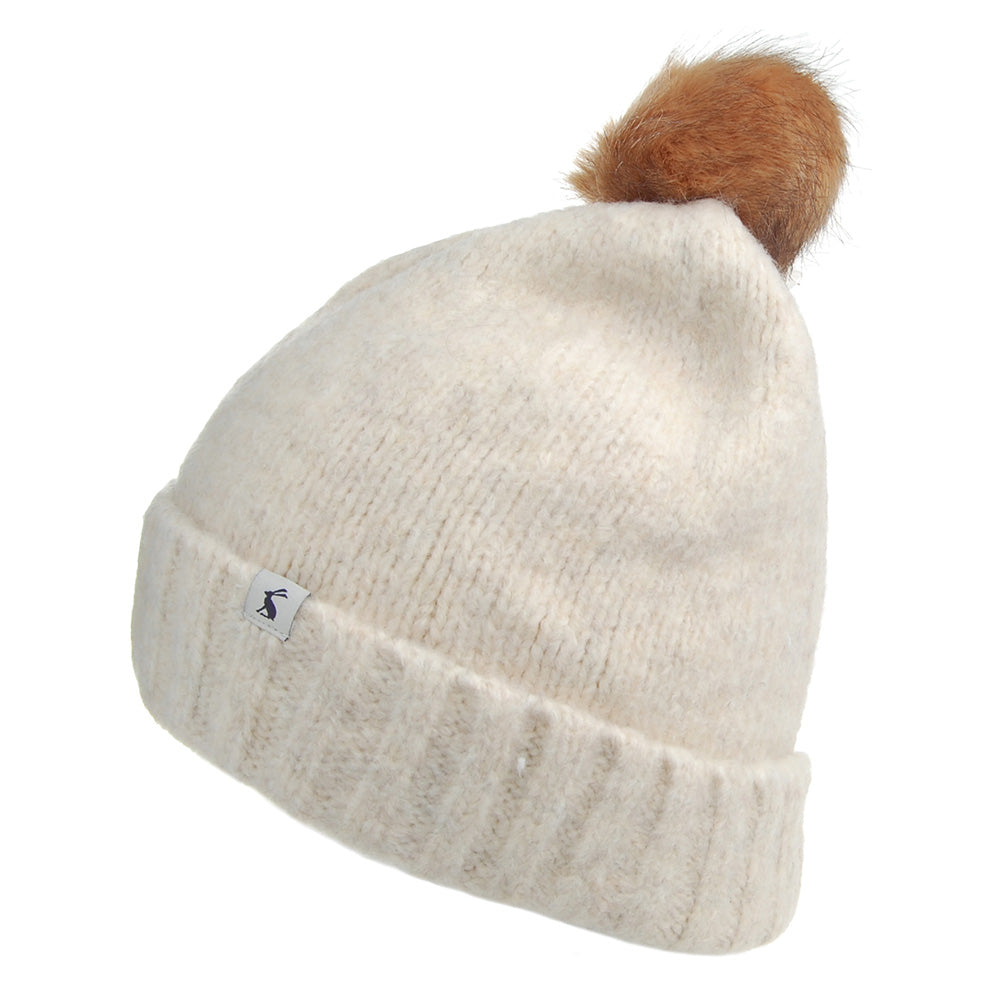 Gorro con pompón Snugwell de Joules - Crema