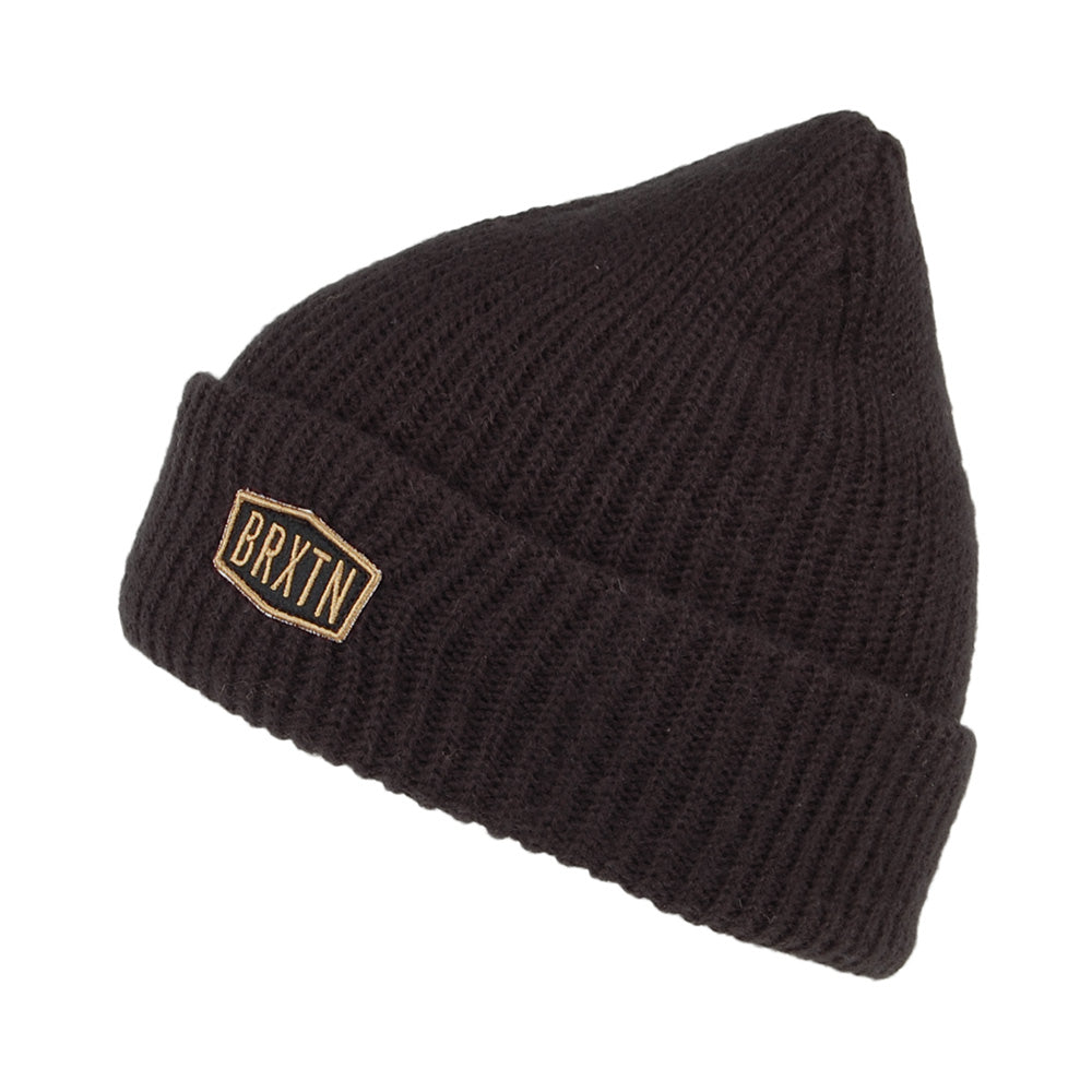 Gorro Beanie Malt Punto Grueso de Brixton - Negro