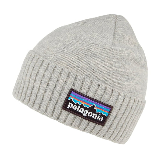 Gorro Beanie P-6 Logo de lana reciclada de Patagonia - Gris