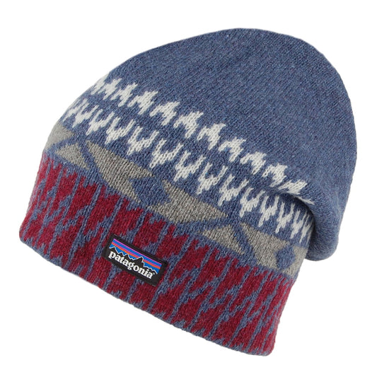 Gorro Beanie Backslide de lana reciclada de Patagonia - Mezcla de Azules