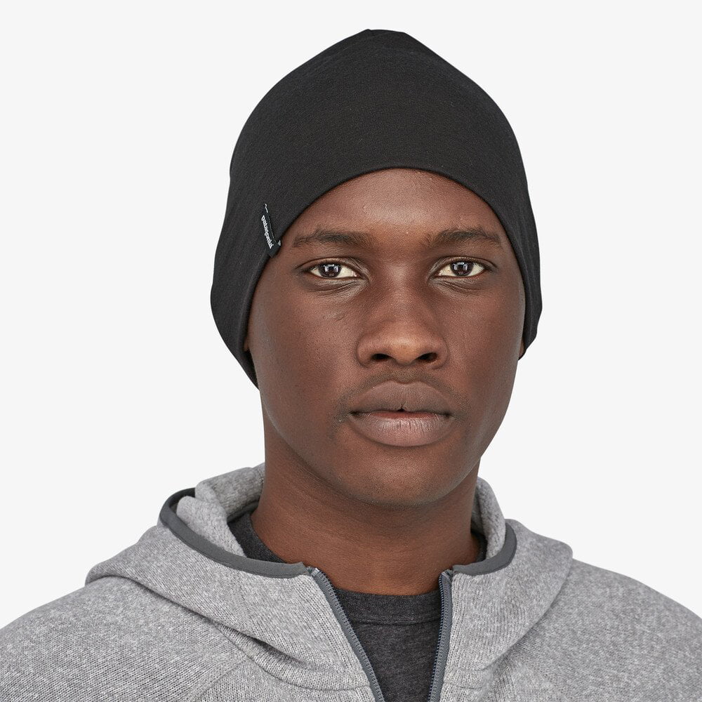 Gorro Beanie Overlook de mezcla de lana merino de Patagonia - Negro