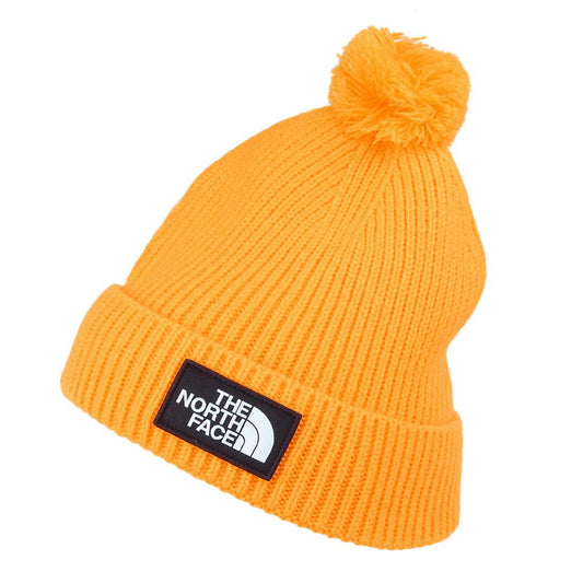 Gorro con Pompón Logo Box de The North Face - Amarillo
