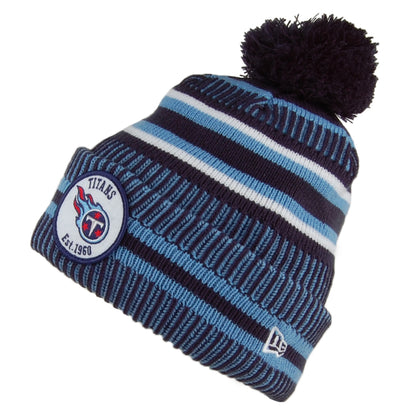 Gorro con pompón NFL On Field Knit Tennessee Titans de New Era - Azul