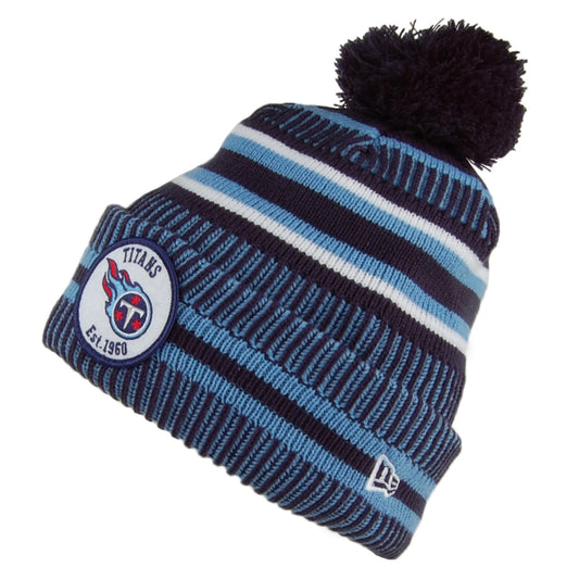 Gorro con pompón NFL On Field Knit Tennessee Titans de New Era - Azul