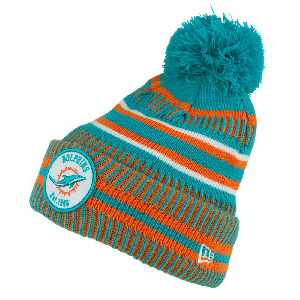 Gorro NFL On Field Knit Miami Dolphins New Era - Verde Azulado-Naranja