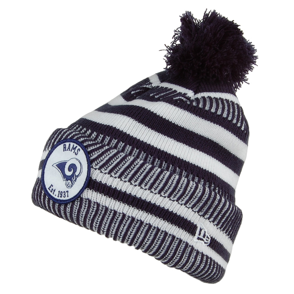 Gorro NFL On Field Knit Los Angeles Rams New Era - Azul Marino-Blanco