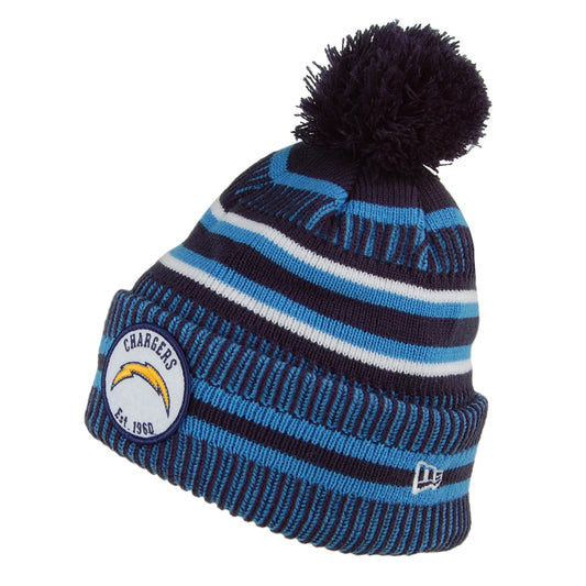 Gorro con pompón NFL On Field Knit Los Angeles Chargers New Era - Azul