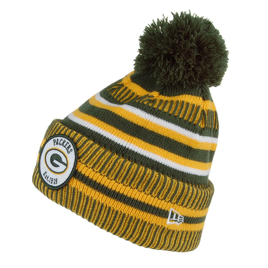 Gorro con pompón NFL On Field Knit Green Bay Packers New Era - Dorado