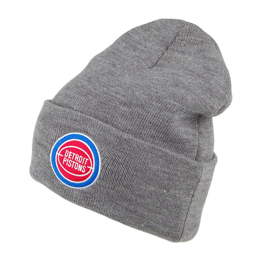 Gorro Beanie NBA Team Logo Cuff Knit Detroit Pistons de Mitchell & Ness - Gris