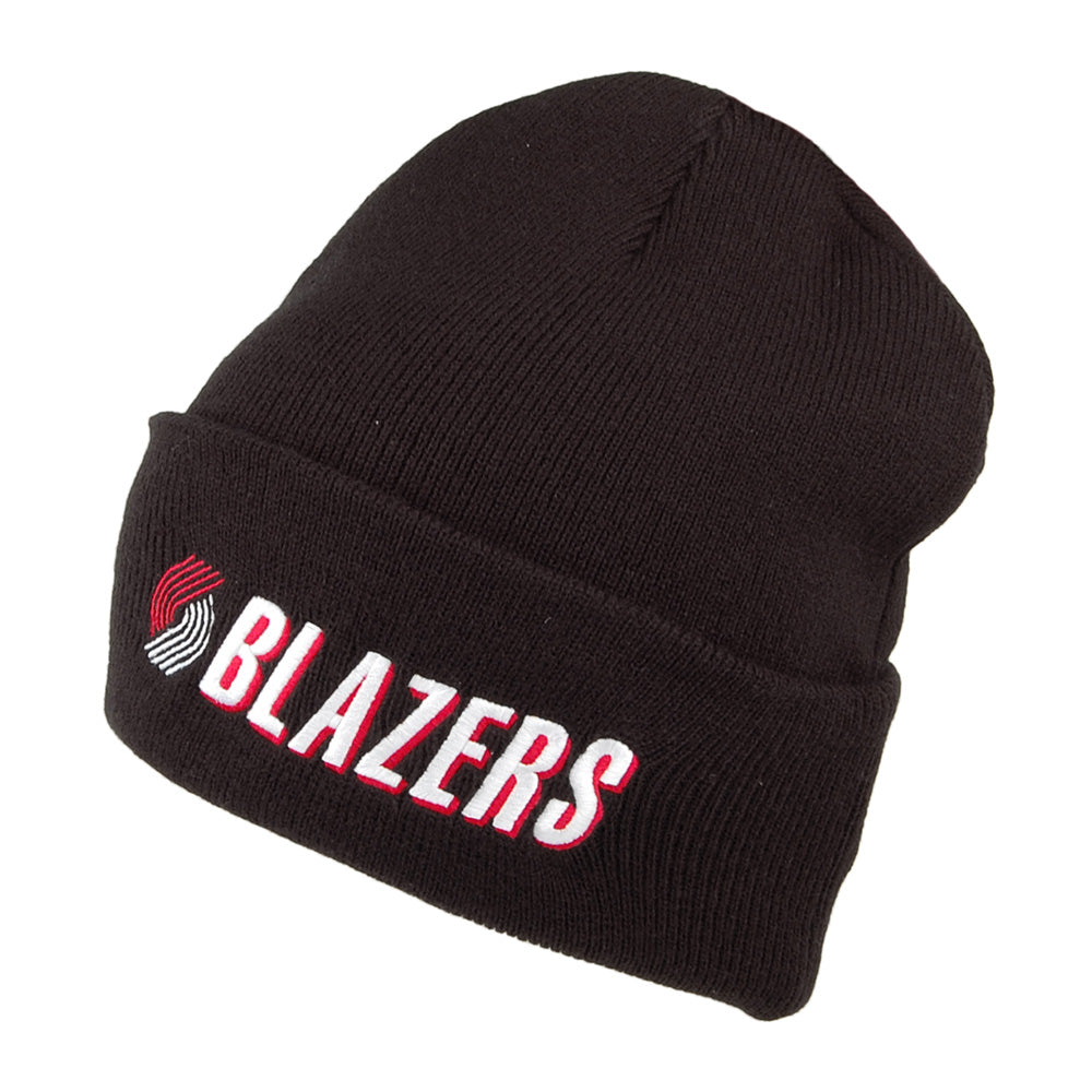 Gorro Beanie NBA Team Logo Cuff Knit Portland Trail Blazers de Mitchell & Ness - Negro