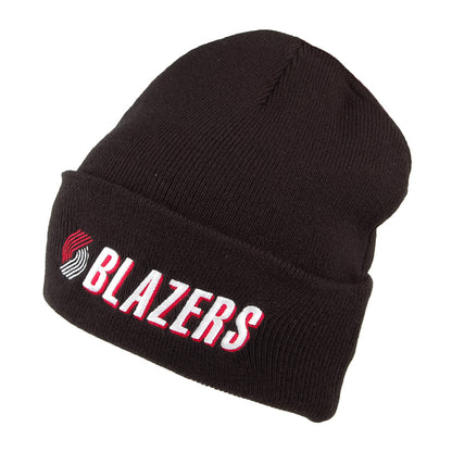 Gorro Beanie NBA Team Logo Cuff Knit Portland Trail Blazers de Mitchell & Ness - Negro