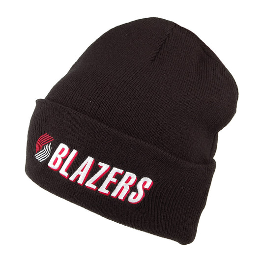 Gorro Beanie NBA Team Logo Cuff Knit Portland Trail Blazers de Mitchell & Ness - Negro