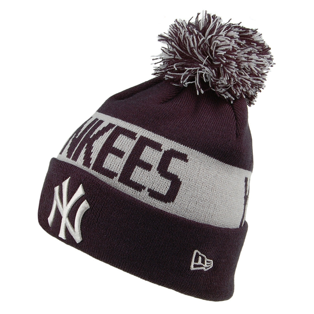 Gorro con pompón MLB Team Tonal Knit New York Yankees de New Era - Azul Marino-Gris
