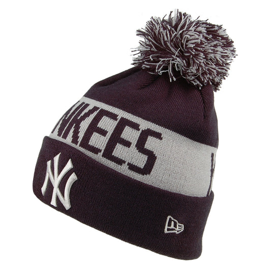 Gorro con pompón MLB Team Tonal Knit New York Yankees de New Era - Azul Marino-Gris