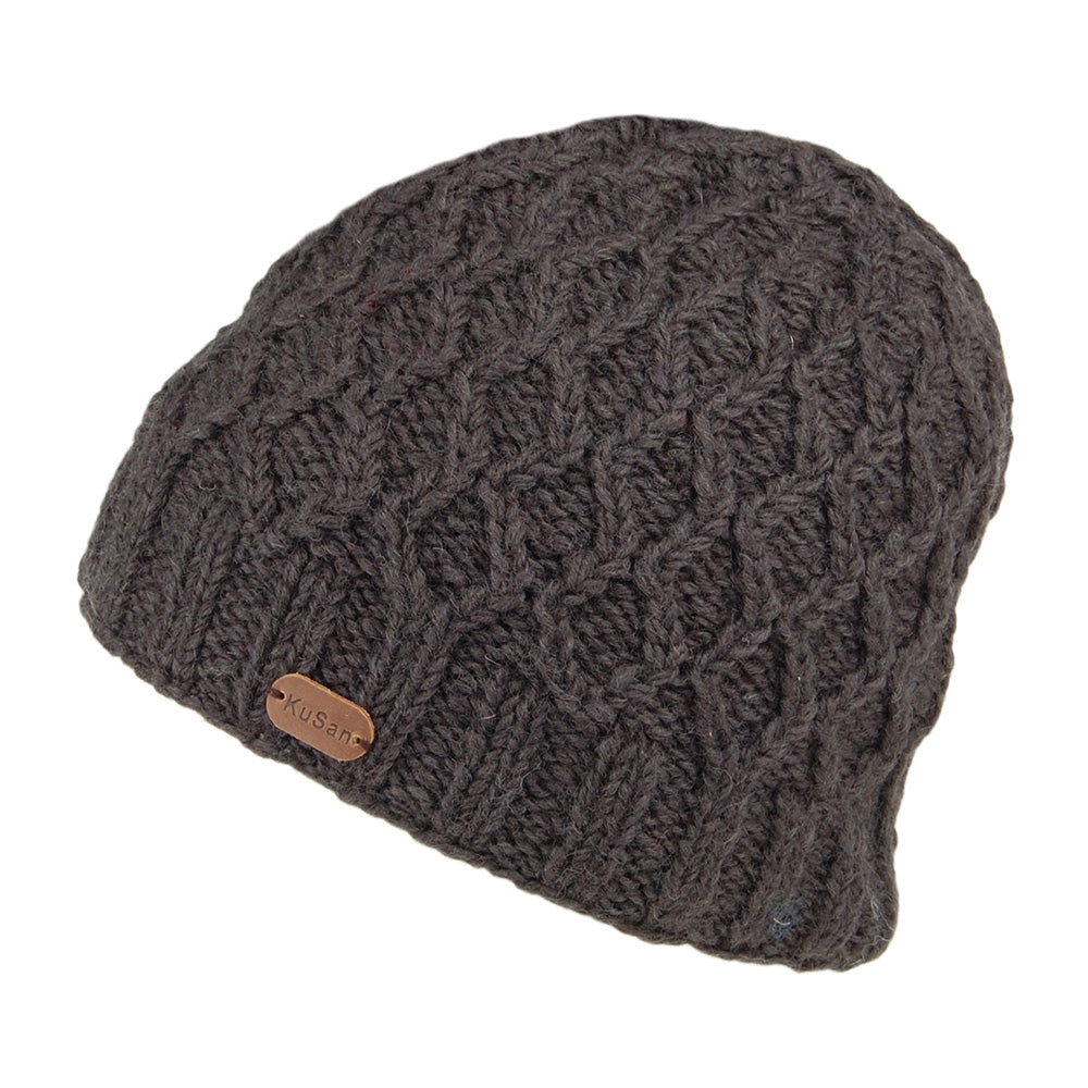 Gorro Beanie Brooklyn de punto cable de Kusan - Antracita