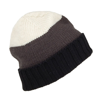 Gorro Beanie Flexible de merino de Kusan - Negro-Gris