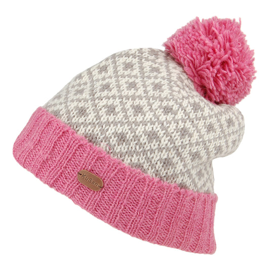 Gorro con pompón Fleur de Lis de Kusan - Rosa