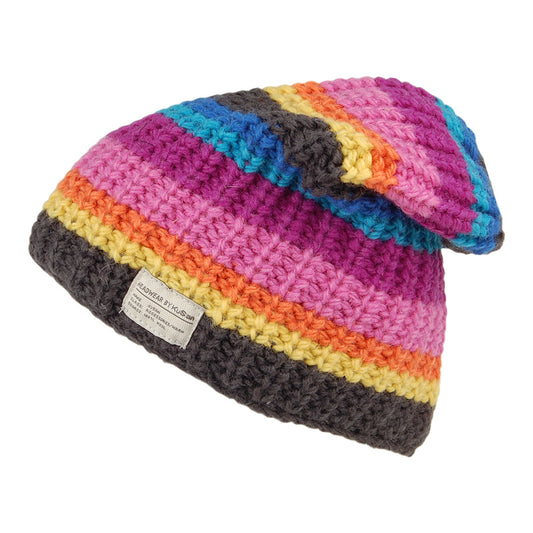 Gorro Beanie Cardi Flexible de Kusan - Gris-Rosa