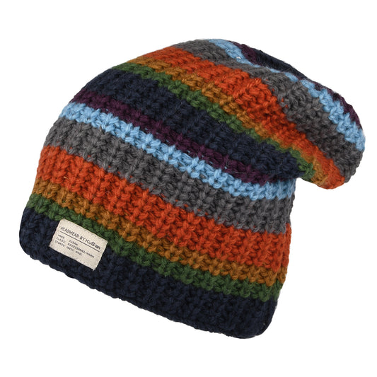 Gorro Beanie Cardi Flexible de Kusan - Azul Marino-Naranja