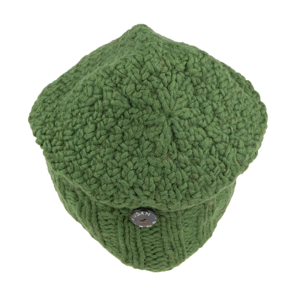Gorro Beanie con botón de Kusan - Verde