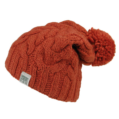 Gorro con pompón Oversized de Kusan - Ocre