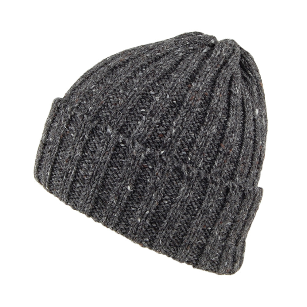 Gorro Beanie Kilcarra con vuelta de lana de Highland 2000 - Antracita