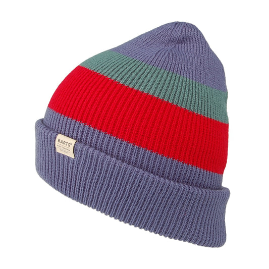 Gorro Beanie Cowie Vuelta Tejida con franjas de Barts - Lavanda