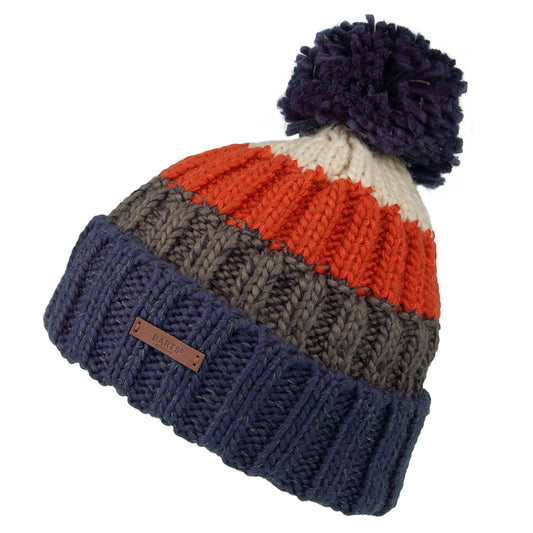 Gorro con pompón Wilhelm de Barts - Azul Marino y Mezcla de tonalidades