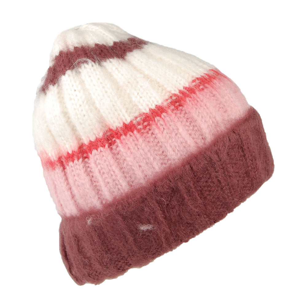 Gorro Beanie Striped Knit de Levi's - Rosa-Blanco