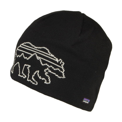 Gorro Beanie Fitz Bear reciclado de Patagonia - Negro